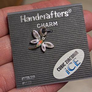 Sterling Silver dragonfly Handcrafters charm